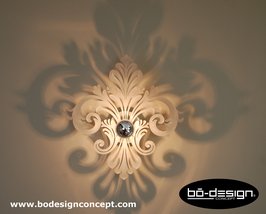 APPLIQUE MURALE CONTEMPORAINE - MODELE FLEUR de LYS BLANC