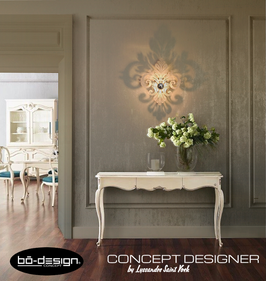 APPLIQUE MURALE CONTEMPORAINE - FLEUR de LYS BLANC