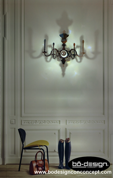 APPLIQUE MURALE CHANDELIER 17e SIECLE / MODELE VERSAILLES MIROIR E27/60 watts