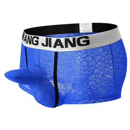 Boxershorts Mönster Elefant Blå (L XL)