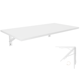Wandklapptisch in Weiß 80x40 cm Schreibtisch Esstisch Küchentisch Klapptisch für die Wand stabiler Bartisch Stehtisch Wandtisch Tisch und Konsolen klappbar zur Wandmontage im Büro Küche