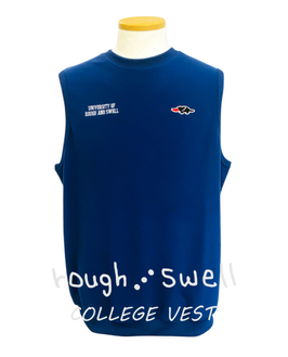 RSM-25226 rough&swell COLLEGE VEST BLUE GRAY