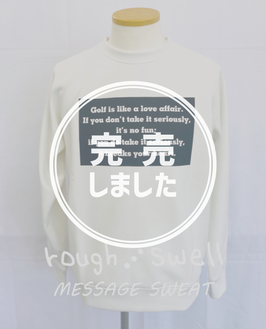 RSM-25202 rough&swell MESSAGE SWEAT WHITE