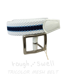 RSA-26013 rough&swell TRICOLOR MESH BELT WHITE
