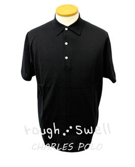 RSM-26092 rough&swell CHARLES POLO BLACK