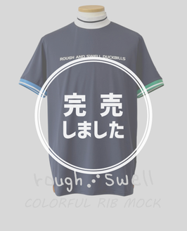RSM-26035 rough&swell COLORFUL RIB MOCK NAVY