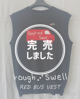 RSM-25281 rough&swell RED BUS VEST BLACK