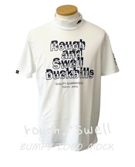RSM-26025 rough&swell BUMPY LOGO MOCK WHITE