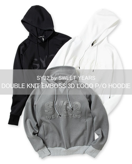 SY32 DOUBLE KNIT EMBOSS 3D LOGO P/O HOODIE 13010