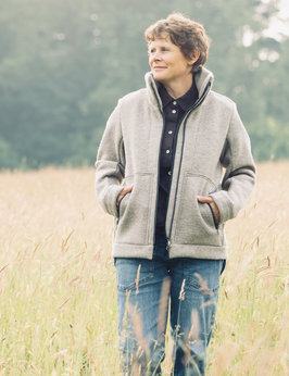 Walkjacke Stuiben mit Stehkragen Graunatur