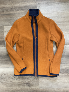 Walkjacke Grünten Light mit Stehkragen Rust-Dunkelblaumeliert Größe S