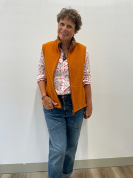 Walkweste Fellhorn Kapuze Gr. M Farbe Rust