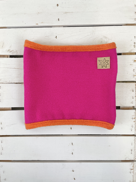 Walk-Halswärmer Hinang mit Randeinfassung aus Walk Pink-Orange
