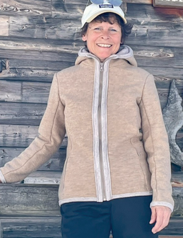 Walkjacke Grünten classic mit Kapuze Caramel