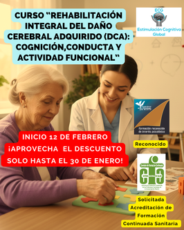 PAGO ÚNICO CON DESCUENTO: "ECG-Rehabilitación Neuropsicológica" (CON TARJETA DE CRÉDITO)