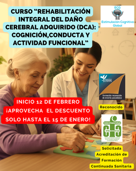 PAGO CUOTA MENSUAL DEL CURSO: "ECG-Rehabilitación Neuropsicológica" (CON TARJETA DE CRÉDITO)