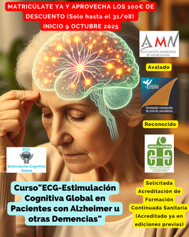 Pago mitad CURSO: "ECG-Estimulación Cognitiva Global en Pacientes con Alzheimer u otras Demencias"
