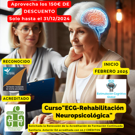 PAGO ÚNICO CON DESCUENTO: "ECG-Rehabilitación Neuropsicológica" (CON TARJETA DE CRÉDITO)