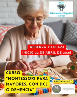 PAGO CURSO ONLINE "MONTESSORI PARA MAYORES, CON DCL O DEMENCIA" (Sólo pago con tarjeta, NO TRANSFERENCIAS)