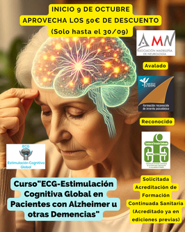 PAGO ÚNICO CURSO: "ECG-Estimulación Cognitiva Global en Pacientes con Alzheimer u otras Demencias"