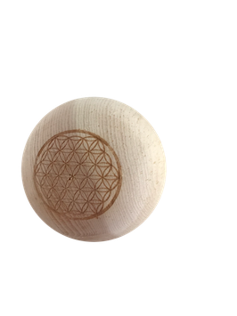 Wood balls natural or with gravure flower of life -  100% pure natural untreated Swiss stone pine wood called "Zirbe, Zirbelkiefer or Arve"