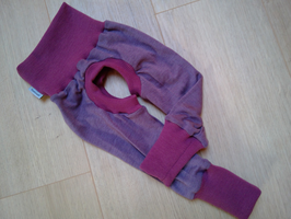 Abhaltehose Leggins, Merinowolle, "rosa/ mauve"