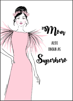 DIGITALE Datei "Mom also known as Superhero" für DIN A6