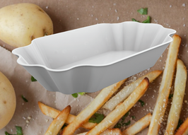 Pommesschale 20x11cm, weiss PP Art. Nr. 103013