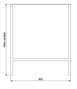 H-Form | Sonderanfertigung | 60 cm