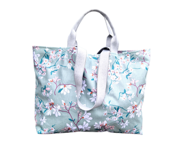Badetasche L Softwachstuch Kirschblüten altmint