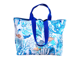Badetasche L Softwachstuch Abysse blau