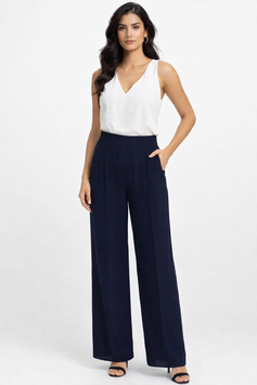 GIOVANE - PANTALONE CON BASCHINA blu