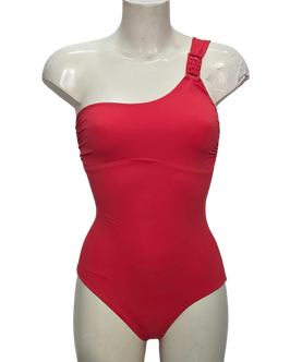 Costume da bagno intero monospalla-corallo Raggianti
