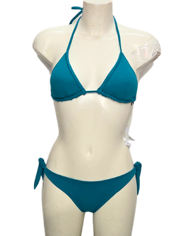Costume da bagno a triangoli turchese "Raggianti"