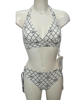 Costume da bagno due pezzi fantasia Bianco e Nero Max Mara