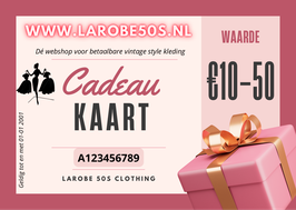 Cadeaubon digitaal Larobe50s.nl