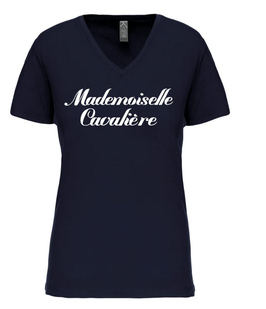 T-SHIRT M.C Bleu italique - Mademoiselle cavalière