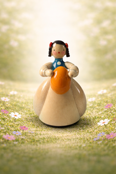 Mädchen mit Ei orange Nr. 070/06 , 075/06