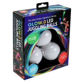 NOUVEAU : Set de 3 balles de jonglage LED ultra-lumineuses, rechargeables