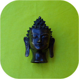 Tête de Bouddha en métal