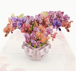 Faltbares Blumen Bouquet 3D Karte aus Karton Grusskarte Schweiz kaufen Geschenkidee einzigartig