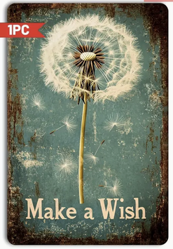 Make a Wish - Wünsch Dir etwas - Blechschild Ermutigung Mut Schweiz Spruch Metallschild