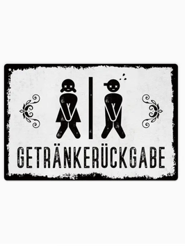 Getränke Rückgabe Blechschild WC Schild Schweiz Lustig Metallschild Getränkerückgabe Toilette