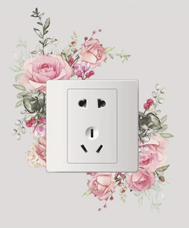 Lichtschalter-Wandtattoo „Rosen“ – selbstklebende Blumen-Deko, elegant & modern, perfekt für Bad, Flur, Schlafzimmer oder Wohnzimmer.