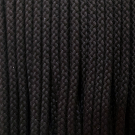 Baumwollkordel für Turnbeutel, 8mm - schwarz