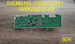 CARTE DE COMMANDE LAVE-LINGE : SIEMENS 5560002051 - 5WK59040-09