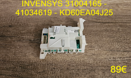 CARTE DE PUISSANCE LAVE-LINGE : INVENSYS 31004165 - 41034619 - KD60EA04J25