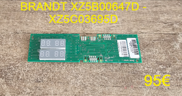 CARTE CLAVIER PLAQUE VITROCÉRAMIQUE : BRANDT XZ5B00647D - XZ5C03695D
