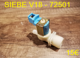 ÉLECTROVANNE 1 VOIE SORTIE DROITE : SIEBE V18 - 72501