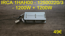 RÉSISTANCE SÈCHE-LINGE : IRCA 1HAH00 - 12500220/3 - 1200W + 1200W